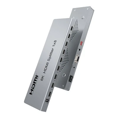 8K HDMI Ayırıcı 1x8 Yüksek-8K60Hz'e Kadar Yüksek Çözünürlüklü Sinyal Dağıtımı